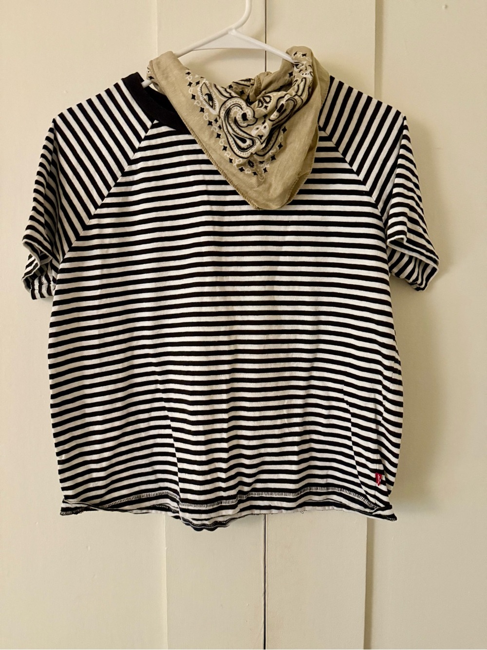 Levi's Black & White Striped Short Sleeve Tee